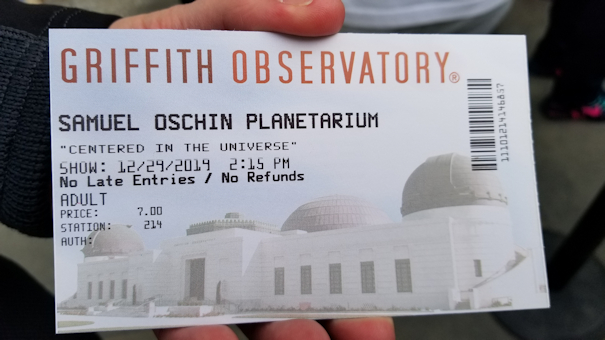 Planetarium ticket