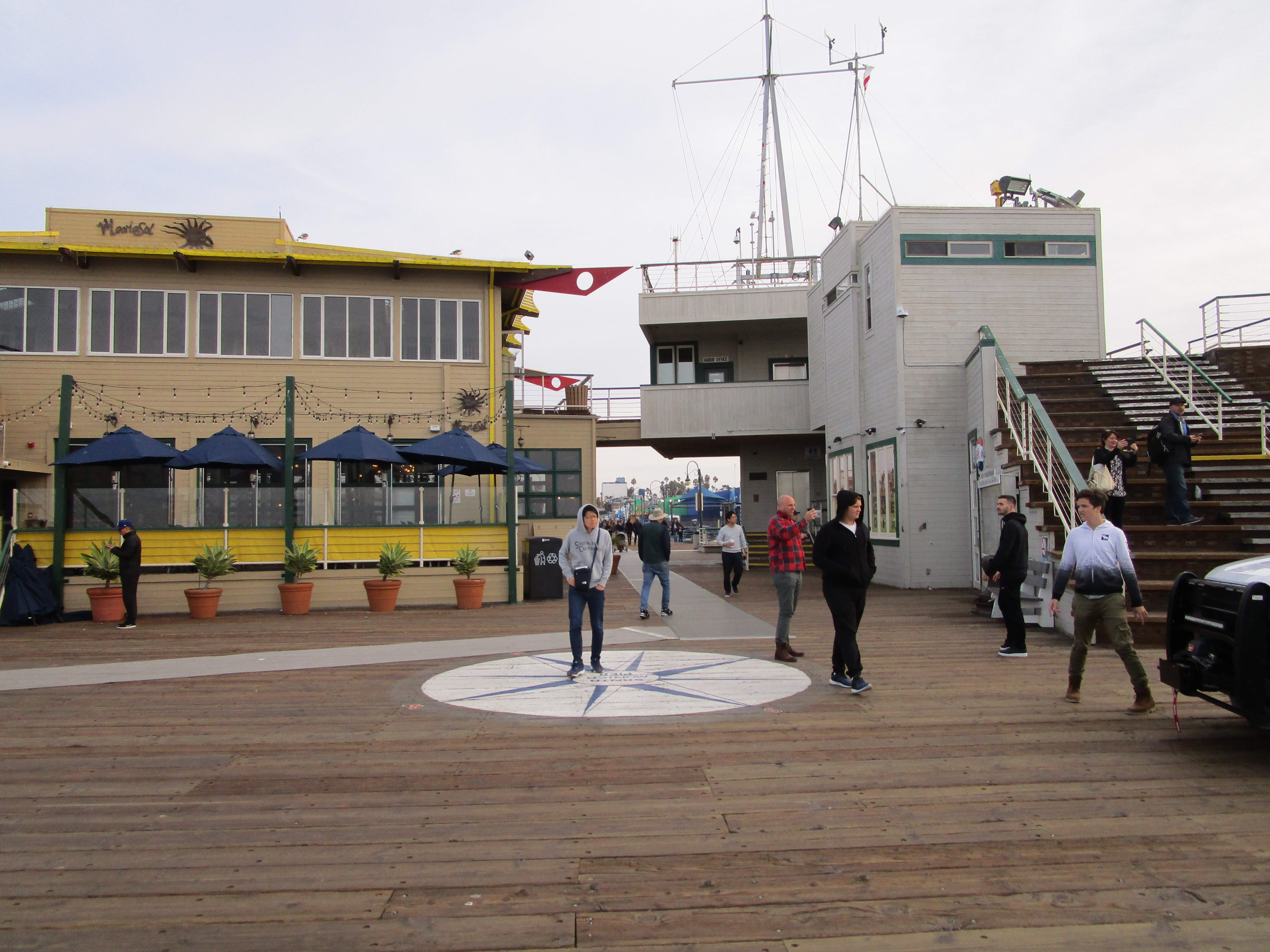 Deck at the end of the pier